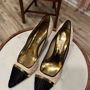 J.Renee Black and Cream Heels